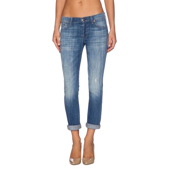 7 for All Mankind Josefina Skinny Button Fly Ankle Jeans Size 24 - Picture 5 of 12